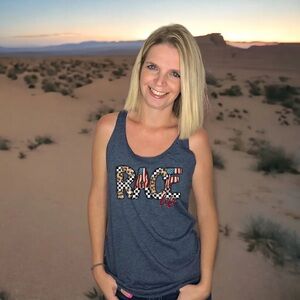 Women's Heather Blue Race Life Tank Top